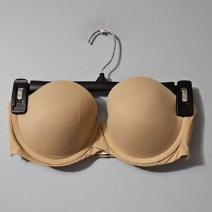 Maidenform Tan Strapless Seamless Push Up Bra Bone In Sides Size 36B